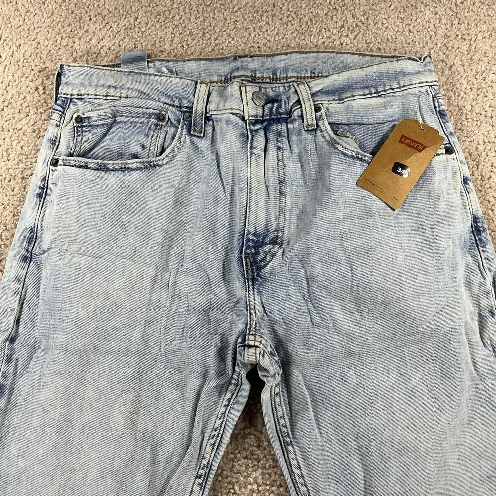 Levis‎ 512 Slim Taper Jeans Mens 34x32 FIT 34x31 ACID Wash DISTRESSED VTG NWT